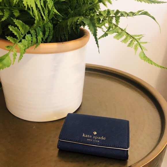 kate spade Handbags - Kate Spade Navy Blue Wallet